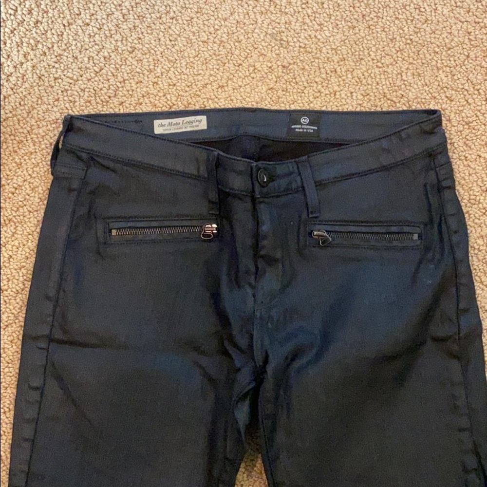 AG Jeans Coated black skinny jeans